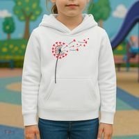Valentines Day Heart Dandelion Cute Kids Hoodie thumb 3