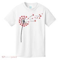 Valentines Day Heart Dandelion Cute Kids T-Shirt thumb 0