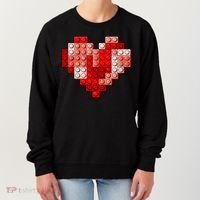 Valentines Day Heart Love Building Blocks Bricks Women's Sweatshirt thumb 0
