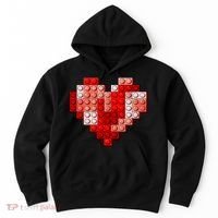 Valentines Day Heart Love Building Blocks Bricks Hoodie thumb 0