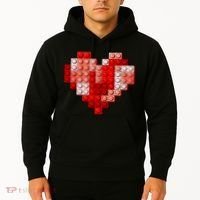 Valentines Day Heart Love Building Blocks Bricks Hoodie thumb 2