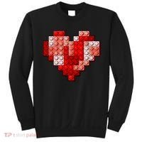 Valentines Day Heart Love Building Blocks Bricks Sweatshirt thumb 0
