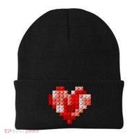 Valentines Day Heart Love Building Blocks Bricks Beanie thumb 0