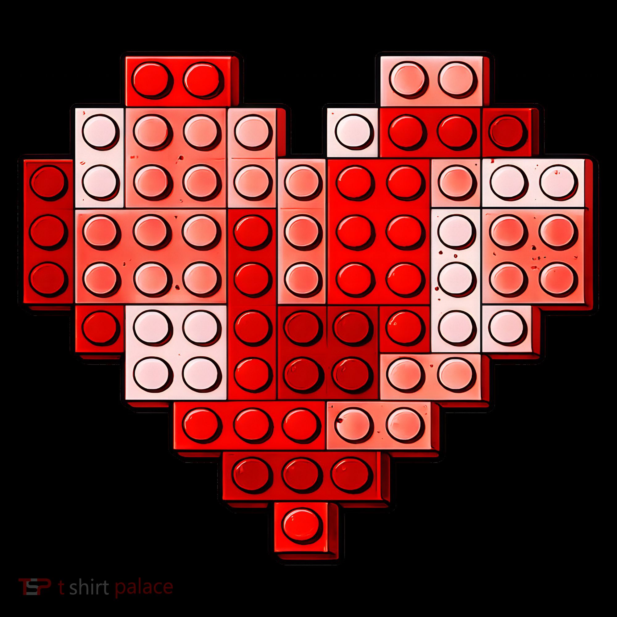 Valentines Day Heart Love Building Blocks Bricks Women's Hoodie