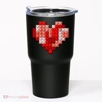 Valentines Day Heart Love Building Blocks Bricks Tumbler thumb 0