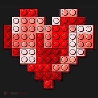 Valentines Day Heart Love Building Blocks Bricks Women's Tank Top thumb 5