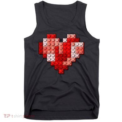 Valentines Day Heart Love Building Blocks Bricks Tank Top