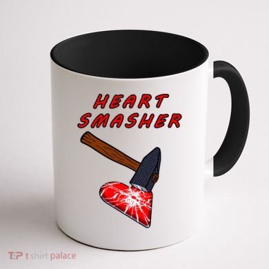Valentines Day Heart Smasher Crusher Love Partner Gift Idea Gift Coffee Mug back