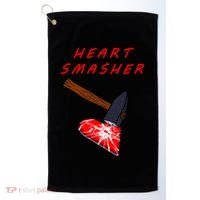 Valentines Day Heart Smasher Crusher Love Partner Gift Idea Gift Golf Towel thumb 0