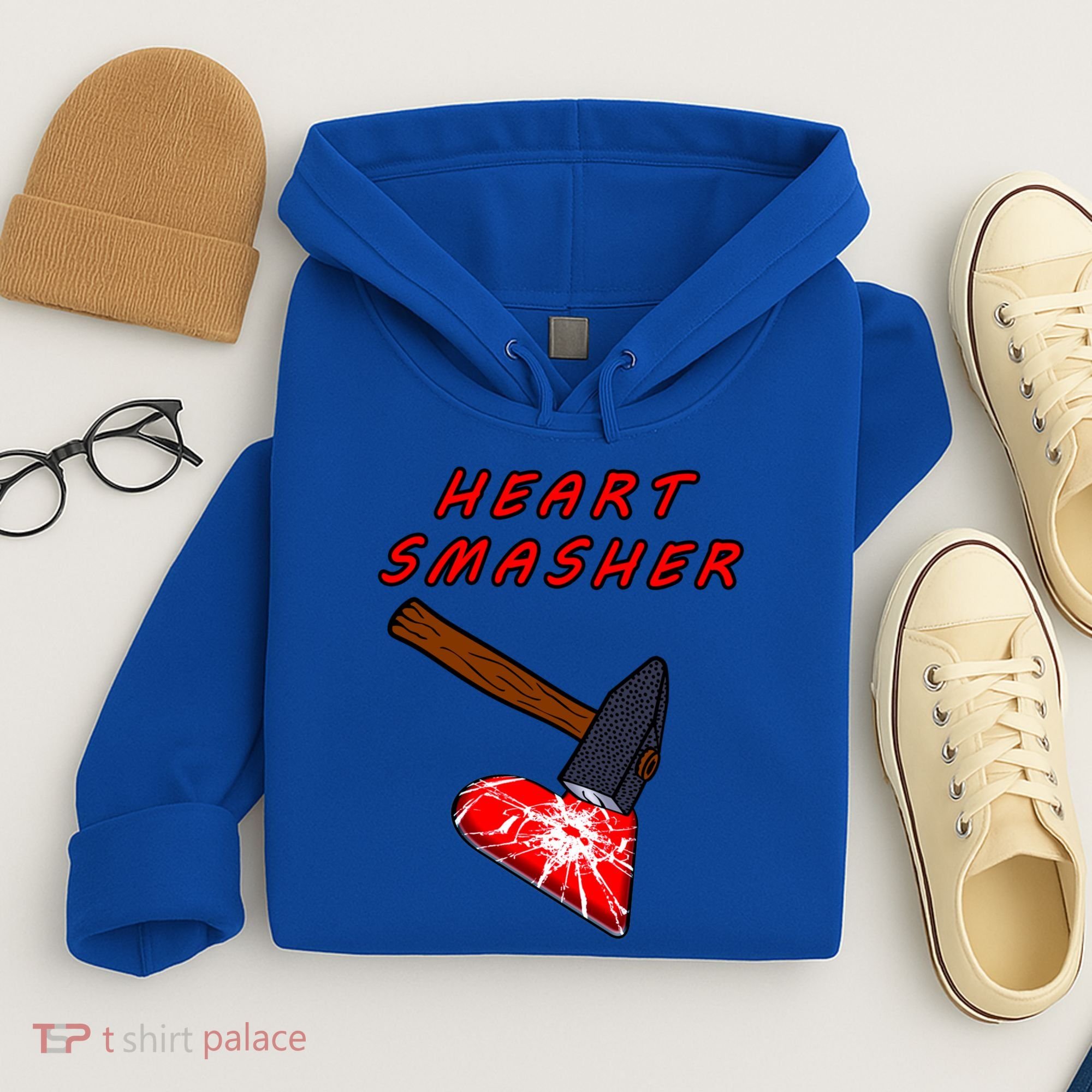 Valentines Day Heart Smasher Crusher Love Partner Gift Idea Gift Hoodie