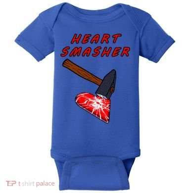 Valentines Day Heart Smasher Crusher Love Partner Gift Idea Gift Baby Bodysuit
