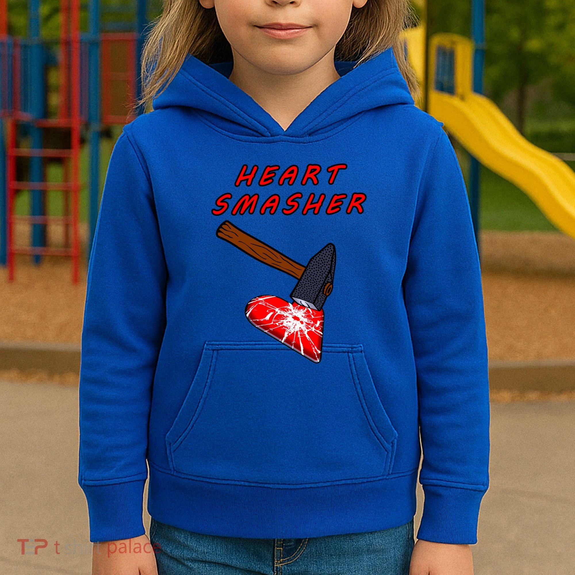 Valentines Day Heart Smasher Crusher Love Partner Gift Idea Gift Kids Hoodie