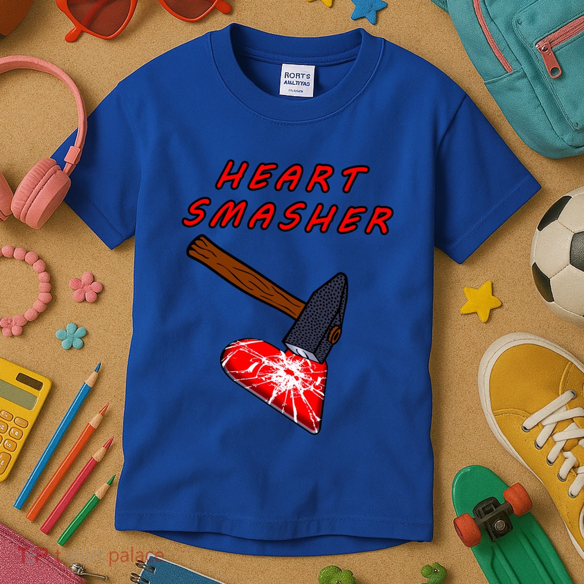 Valentines Day Heart Smasher Crusher Love Partner Gift Idea Gift Kids T-Shirt