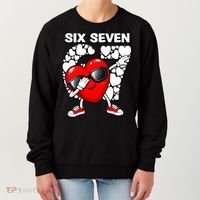 Valentines Day Hearts Dabbing Six Seven 67 Meme Women's Sweatshirt thumb 0