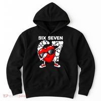 Valentines Day Hearts Dabbing Six Seven 67 Meme Hoodie thumb 0