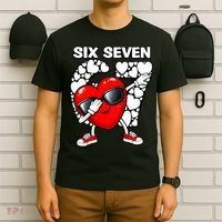 Valentines Day Hearts Dabbing Six Seven 67 Meme T-Shirt thumb 6