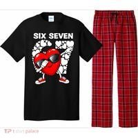 Valentines Day Hearts Dabbing Six Seven 67 Meme Pajama Set thumb 0