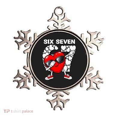 Valentines Day Hearts Dabbing Six Seven 67 Meme Ornament
