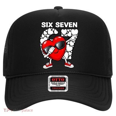 Valentines Day Hearts Dabbing Six Seven 67 Meme Hat
