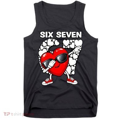 Valentines Day Hearts Dabbing Six Seven 67 Meme Tank Top