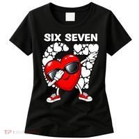 Valentines Day Hearts Dabbing Six Seven 67 Meme Women's T-Shirt thumb 0