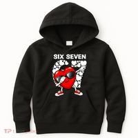 Valentines Day Hearts Dabbing Six Seven 67 Meme Kids Hoodie thumb 0