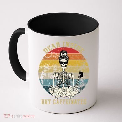Vintage Dead Inside But Caffeinated Coffee Mug