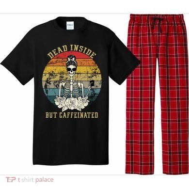Vintage Dead Inside But Caffeinated Pajama Set