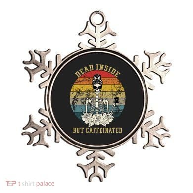 Vintage Dead Inside But Caffeinated Ornament