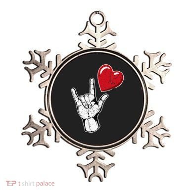 Valentines Day I Love You Heart Hand Sign Language Ornament