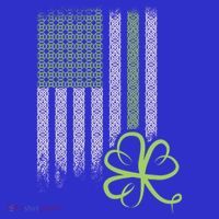 Vintage Distressed Irish American Flag Shamrock Silhouette Funny Gift T-Shirt thumb 7