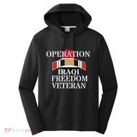Veterans Day Iraq War Service Ribbon Iraq War Veteran Cool Gift Performance Fleece Hoodie thumb 0