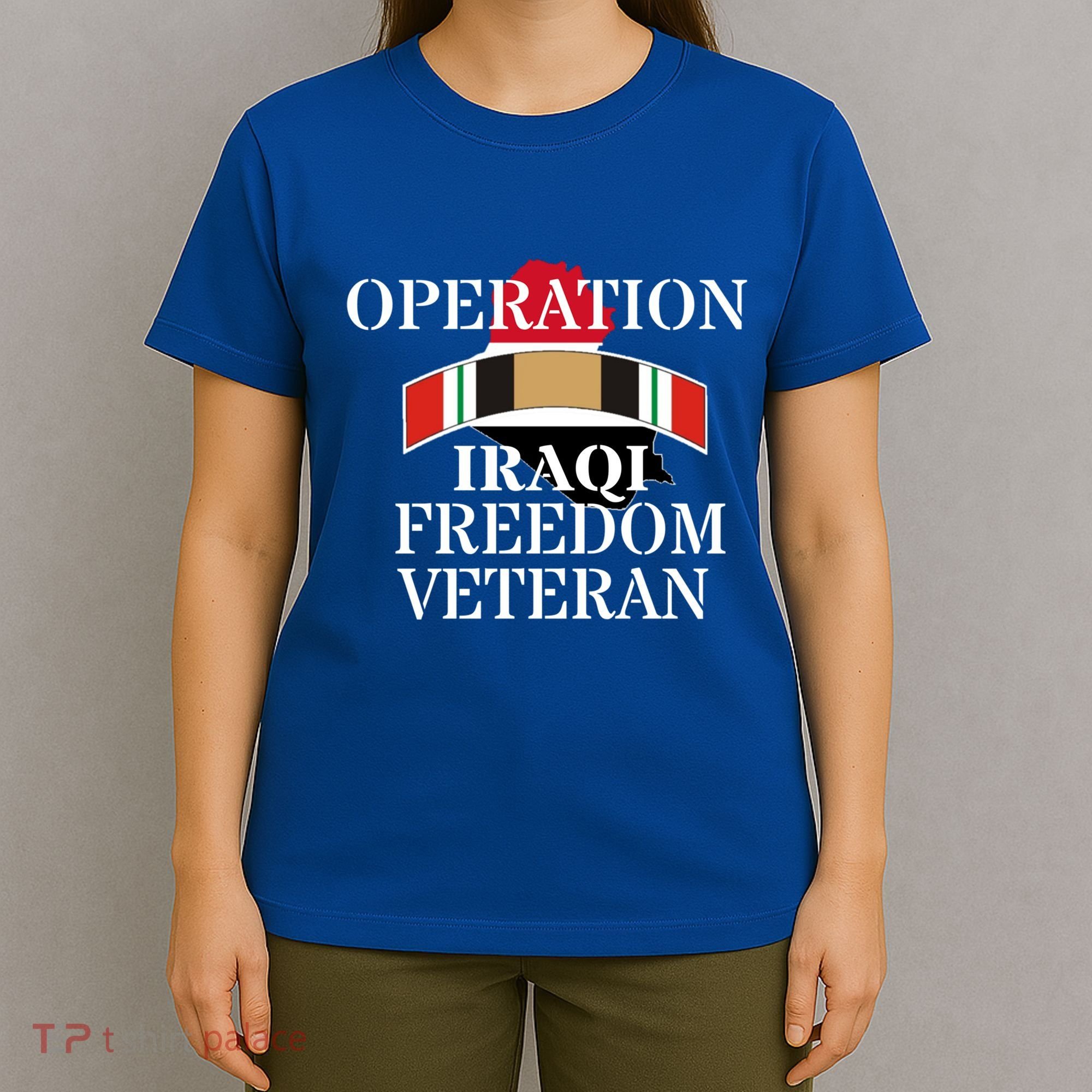 Veterans Day Iraq War Service Ribbon Iraq War Veteran Cool Gift T-Shirt