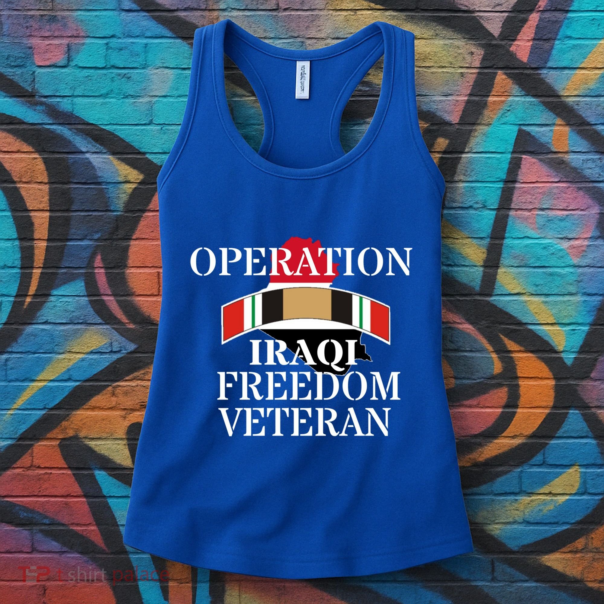 Veterans Day Iraq War Service Ribbon Iraq War Veteran Cool Gift Women's Tank Top