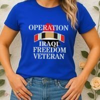 Veterans Day Iraq War Service Ribbon Iraq War Veteran Cool Gift Women's T-Shirt thumb 2