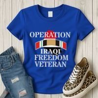 Veterans Day Iraq War Service Ribbon Iraq War Veteran Cool Gift Women's T-Shirt thumb 3