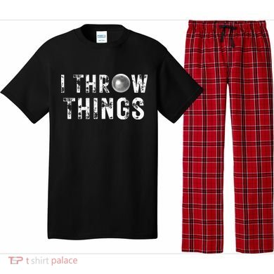 Vintage Distressed I Throw Things Shot Put Track And Field Pajama Set