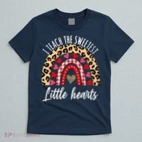 Valentines Day I Teach The Sweetest Little Hearts Teacher T-Shirt thumb 5