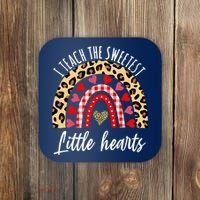 Valentines Day I Teach The Sweetest Little Hearts Teacher Coaster thumb 0