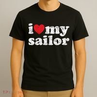 Vintage Distressed I Love My Sailor Meaningful Gift T-Shirt thumb 3