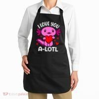 Valentines Day I Love You Alotl Axolotl Apron thumb 2