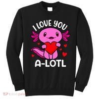Valentines Day I Love You Alotl Axolotl Sweatshirt thumb 0