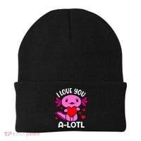 Valentines Day I Love You Alotl Axolotl Beanie thumb 0