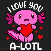 Valentines Day I Love You Alotl Axolotl Beanie thumb 2