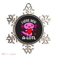 Valentines Day I Love You Alotl Axolotl Ornament thumb 0
