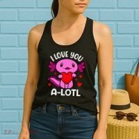 Valentines Day I Love You Alotl Axolotl Women's Tank Top thumb 2