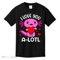 Valentines Day I Love You Alotl Axolotl Kids T-Shirt thumb 0