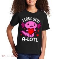 Valentines Day I Love You Alotl Axolotl Kids T-Shirt thumb 2