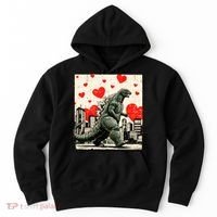 Valentine's Day Japanese Monster Hearts Kaiju Hoodie thumb 0