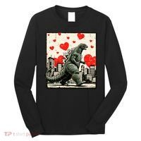 Valentine's Day Japanese Monster Hearts Kaiju Long Sleeve Shirt thumb 0